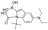 1H-Indole-1-carboxylic acid, 2-borono-5-(diethylamino)-, 1-(1,1-dimethylethyl) ester Structure