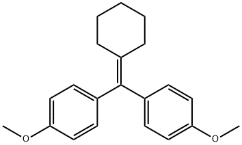 1-[cyclohexylidene(4-methoxyphenyl)methyl]-4-methoxybenzene  Structure