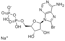 8-BROMOADENOSINE 5'-DIPHOSPHATE SODIUM,102185-47-7,结构式