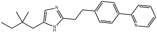 2-[4-[2-[5-(2,2-DIMETHYLBUTYL)-1H-IMIDAZOL-2-YL]ETHYL]PHENYL]PYRIDINE 结构式