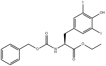 Z-TYR(3,5-I2)-OET,102202-92-6,结构式