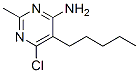 6-chloro-2-methyl-5-pentyl-pyrimidin-4-amine,102207-71-6,结构式