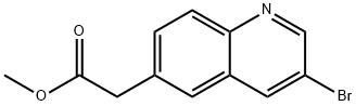 2-(3-ブロモキノリン-6-イル)酢酸メチル 化学構造式