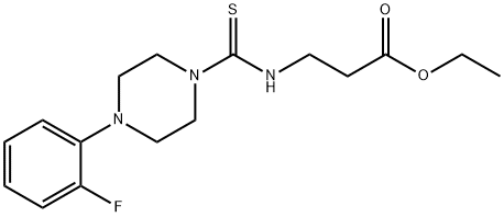 ethyl 3-({[4-(2-fluorophenyl)piperazino]carbothioyl}amino)propanoate Structure