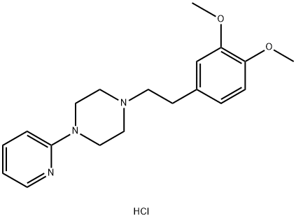 1-[2-(3,4-dimethoxyphenyl)ethyl]-4-pyridin-2-yl-piperazine hydrochlori de,102233-07-8,结构式
