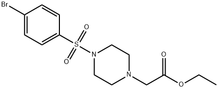 ETHYL 2-(4-(4-BROMOPHENYLSULFONYL)PIPERAZINOACETATE 结构式