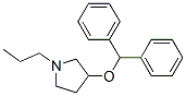 3-benzhydryloxy-1-propyl-pyrrolidine Struktur