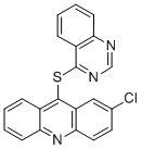 ACRIDINE, 2-CHLORO-9-(4-QUINAZOLINYLTHIO)- Structure