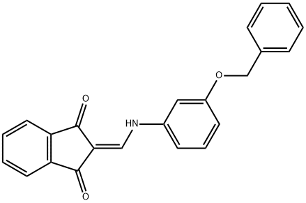 2-{[3-(benzyloxy)anilino]methylene}-1H-indene-1,3(2H)-dione 结构式