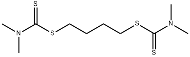 ビス(ジメチルジチオカルバミド酸)1,4-ブタンジイル 化学構造式