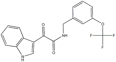 2-(1H-indol-3-yl)-2-oxo-N-[3-(trifluoromethoxy)benzyl]acetamide Struktur