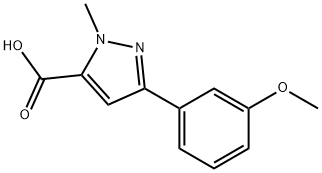 3-(3-METHOXYPHENYL)-1-METHYL-1{H}-PYRAZOLE-5-CARBOXYLIC ACID 结构式
