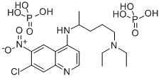 7-Chloro-4-((4-(diethylamino)-1-methylbutyl)amino)-6-nitroquinoline di phosphate Structure
