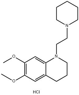 1,2,3,4-Tetrahydro-6,7-dimethoxy-1-(2-piperidinoethyl)quinoline dihydr ochloride Structure