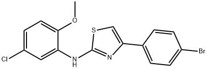 4-(4-bromophenyl)-N-(5-chloro-2-methoxyphenyl)-1,3-thiazol-2-amine,1022645-61-9,结构式