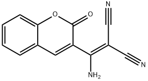 2-[amino(2-oxo-2H-chromen-3-yl)methylene]malononitrile Struktur