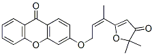 3-((3-(4,5-dihydro-5,5-dimethyl-4-oxo-2-furanyl)-2-butenyl)oxy)-9H-xanthen-9-one 结构式