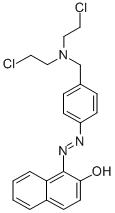1-(4-Bis(beta-chloroethyl)aminomethylphenylazo)-2-naphthol Struktur