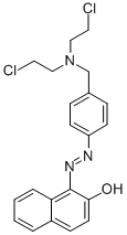 1-(4-Bis(beta-chloroethyl)aminomethylphenylazo)-2-naphthol 结构式