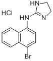 1-NAPHTHYLAMINE, 4-BROMO-N-(2-IMIDAZOLIN-2-YL)-, HYDROCHLORIDE Structure