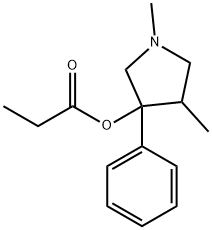 1,4-Dimethyl-3-phenyl-3-pyrrolidinol propionate 结构式