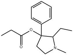 2-ethyl-1-methyl-3-phenyl-pyrrolidin-3-ol, propanoate Struktur