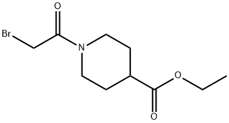 1-(2-ブロモアセチル)-4-ピペリジンカルボン酸エチル 化学構造式