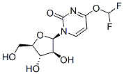 1-(beta-d-Arabinofuranosyl)-4-O-difluoromethyluracil Struktur