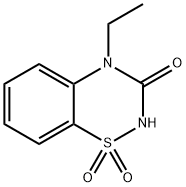 4-Ethyl-2H-1,2,4-benzothiadiazin-3(4H)-on-1,1-dioxide, 102308-74-7, 结构式