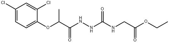 ethyl 2-[({2-[2-(2,4-dichlorophenoxy)propanoyl]hydrazino}carbonyl)amino]acetate 结构式