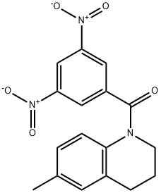 (3,5-dinitrophenyl)[6-methyl-3,4-dihydro-1(2H)-quinolinyl]methanone 结构式