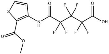 2,2,3,3,4,4-hexafluoro-5-{[2-(methoxycarbonyl)-3-thienyl]amino}-5-oxopentanoic acid Structure