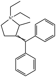 3-(benzhydrylidene)-1,1-diethyl-2-methylpyrrolidinium Structure