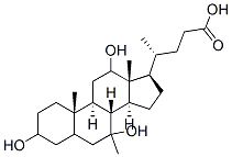 (R)-4-((3R,5S,7R,8R,9S,10S,12S,13R,14S,17R)-3,7,12-三羟基-7,10,13-三甲基十六氢-1H-环戊二烯并[A]菲-17-基)戊酸 结构式