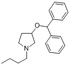 3-(Diphenylmethoxy)-1-butylpyrrolidine Structure