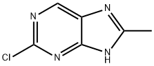 2-chloro-8-methyl-9H-purine 结构式