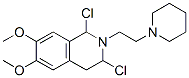 6,7-dimethoxy-2-[2-(3,4,5,6-tetrahydro-2H-pyridin-1-yl)ethyl]-3,4-dihy dro-1H-isoquinoline dichloride 化学構造式