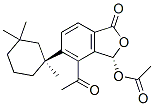 (3S)-4-Acetyl-1,3-dihydro-1-oxo-5-[(1S)-1,3,3-trimethylcyclohexyl]isobenzofuran-3-ol acetate 结构式