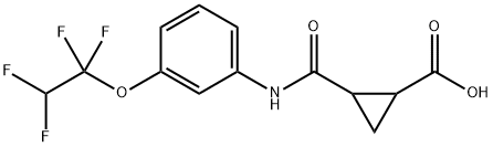 2-{[3-(1,1,2,2-tetrafluoroethoxy)anilino]carbonyl}cyclopropanecarboxylic acid 化学構造式