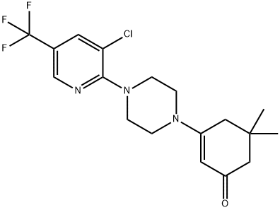3-{4-[3-chloro-5-(trifluoromethyl)-2-pyridinyl]piperazino}-5,5-dimethyl-2-cyclohexen-1-one Structure