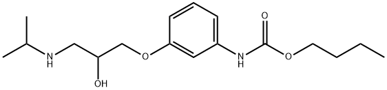 butyl N-[3-[2-hydroxy-3-(propan-2-ylamino)propoxy]phenyl]carbamate Structure