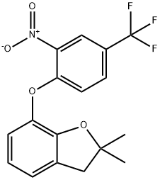 2,2-dimethyl-7-[2-nitro-4-(trifluoromethyl)phenoxy]-2,3-dihydro-1-benzofuran Structure