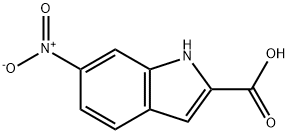 6-ニトロ-1H-インドール-2-カルボン酸 化学構造式