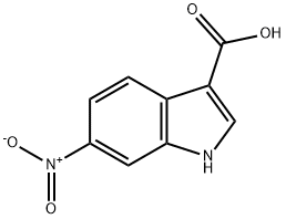 6-ニトロ-1H-インドール-3-カルボン酸 化学構造式