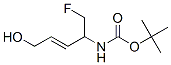 Carbamic acid, [1-(fluoromethyl)-4-hydroxy-2-butenyl]-, 1,1-dimethylethyl ester, Structure