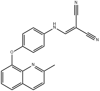 2-({4-[(2-methyl-8-quinolinyl)oxy]anilino}methylene)malononitrile,1024280-80-5,结构式