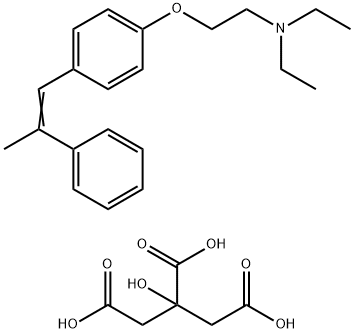 1-(p-(beta-Diethylaminoethoxy)phenyl)-1,2-diphenylethylene citrate Structure