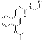 1-(2-Bromoethyl)-3-(4-isopropoxy-1-naphthalenemethyl)urea 化学構造式