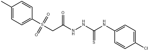 N-(4-chlorophenyl)-2-{2-[(4-methylphenyl)sulfonyl]acetyl}-1-hydrazinecarbothioamide Structure