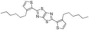 噻唑并[5,4-D]噻唑, 2,5-双(3-己基-2-噻吩基)- 结构式